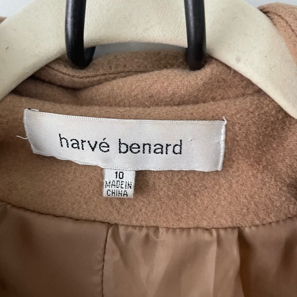 Harve Benard, size 10, camel color wool cashmere nylon blend wide lapel jacket - Picture 3 of 9